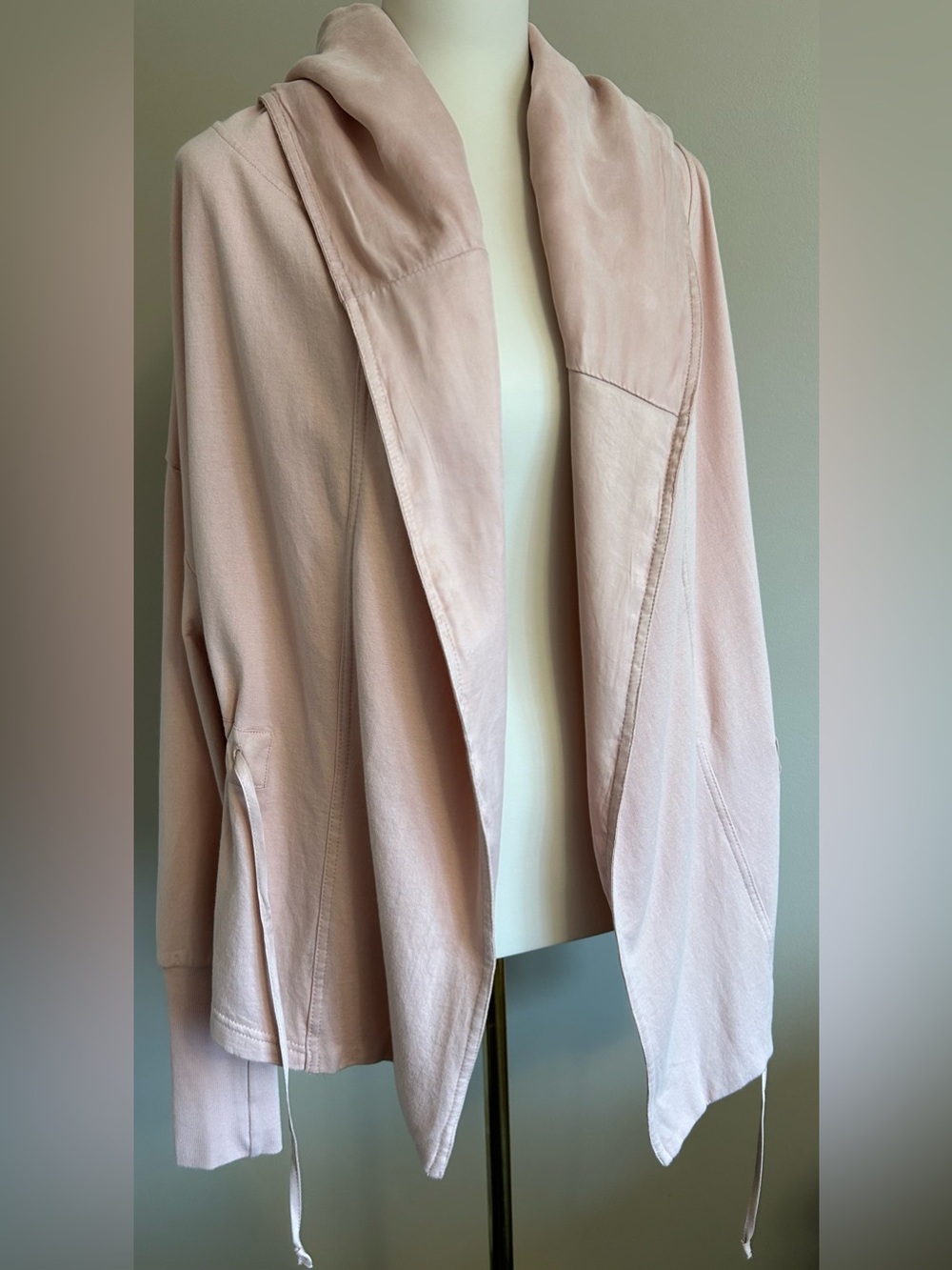 NWT - Young Fabulous & Broke Shawl Collared Jacket w Hood in Dusty Pink. - Picture 7 of 12